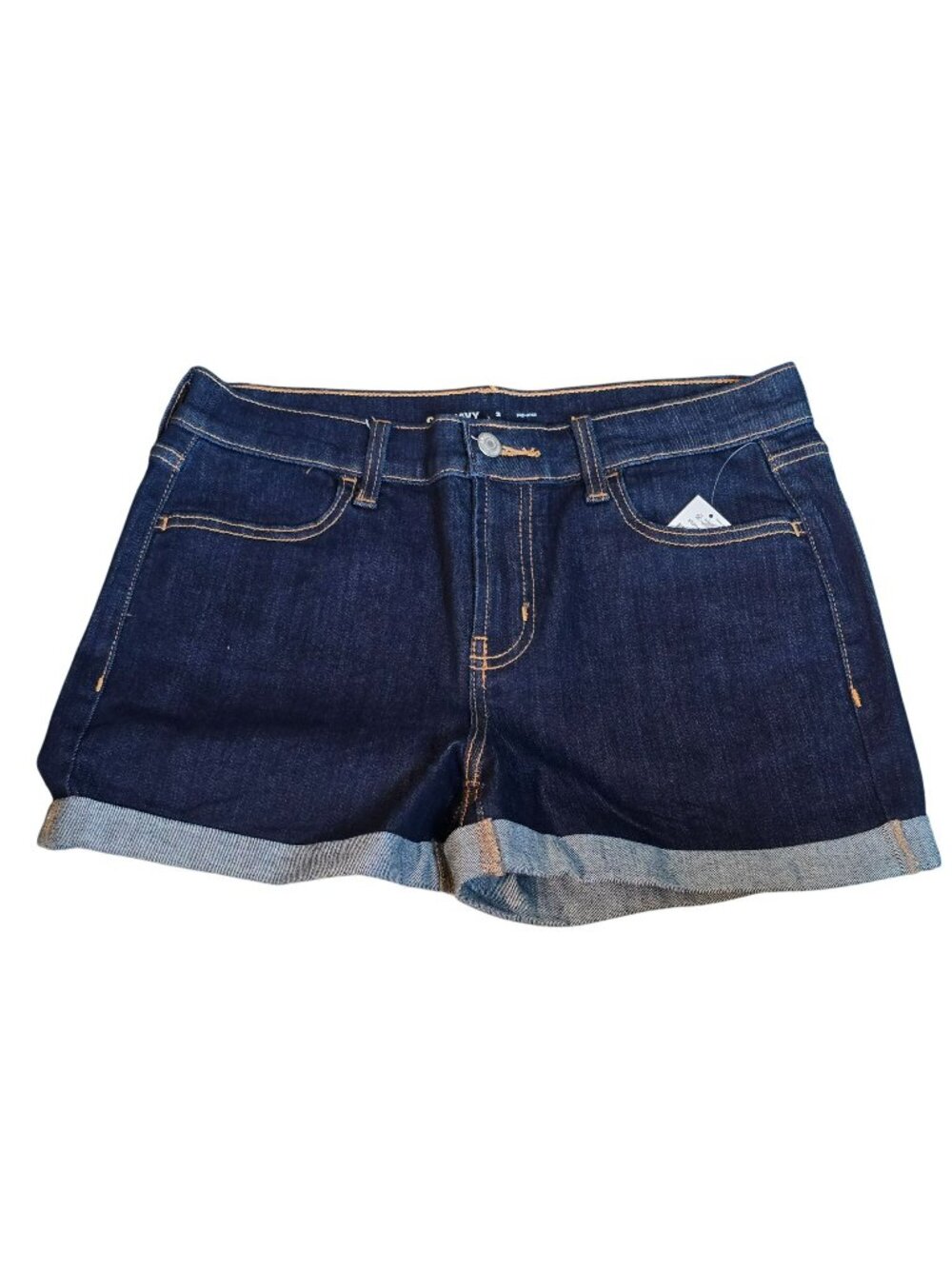 Old Navy Denim Shorts Womens Mid Rise Dark Wash Size 2 jj3767